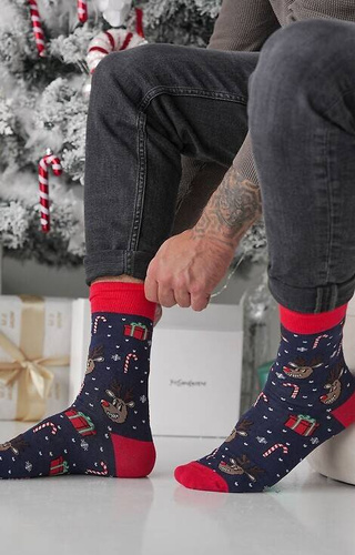 1290-028 Renide Zgrywus Șosete bărbați Milena - bleumarin