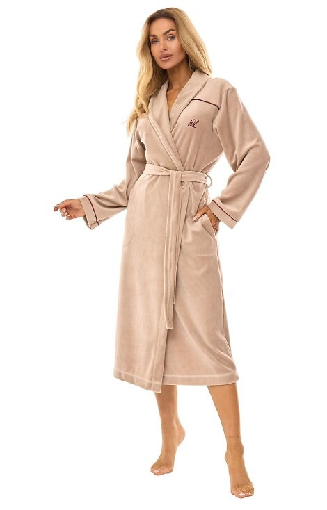 Halat de baie pentru femei 2508 L&L - bej