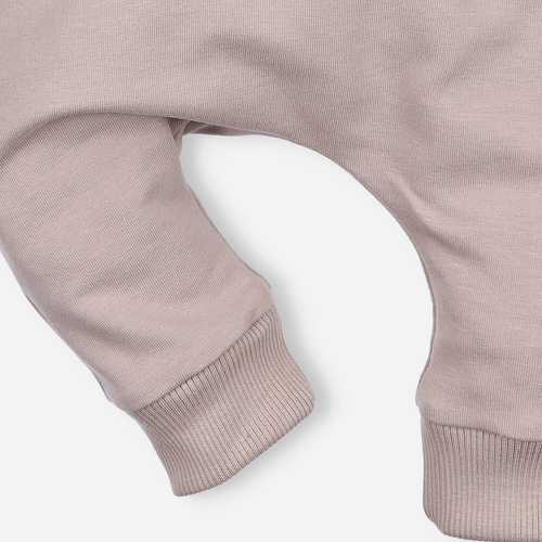 ABN-4517/BEZ Pantaloni de trening cu buzunar din bumbac organic Nini bej