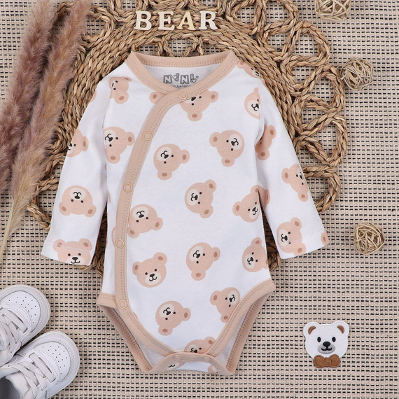 ABK-0047 Set Sweet Bears Baby din bumbac organic Nini