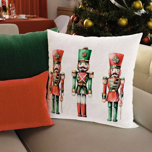 PBN279 Nutcrackers Christmas Marquisette Fata de perna