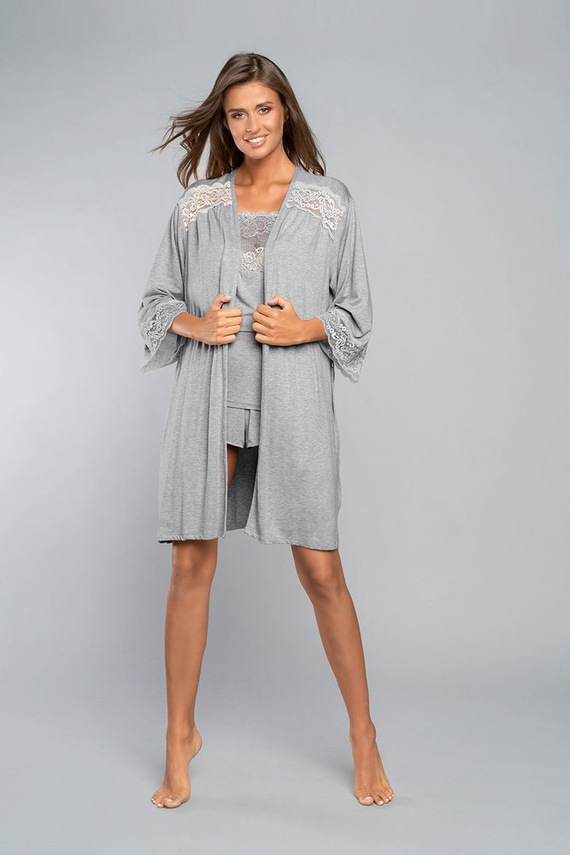 Halat Samaria Italian Fashion cu mânecă 3/4 - gri