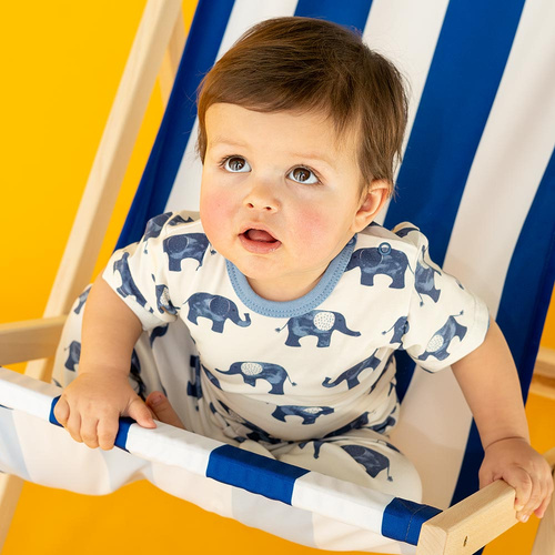 Body elefant cu maneca scurta Eevi - ecru