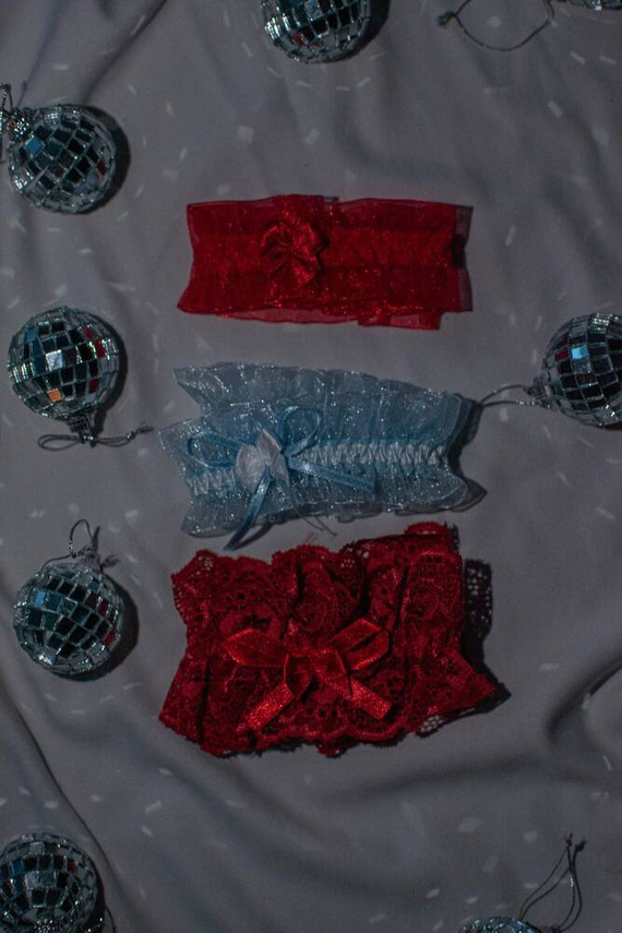 221 De Lafense jartieră din șifon - albastru deschis