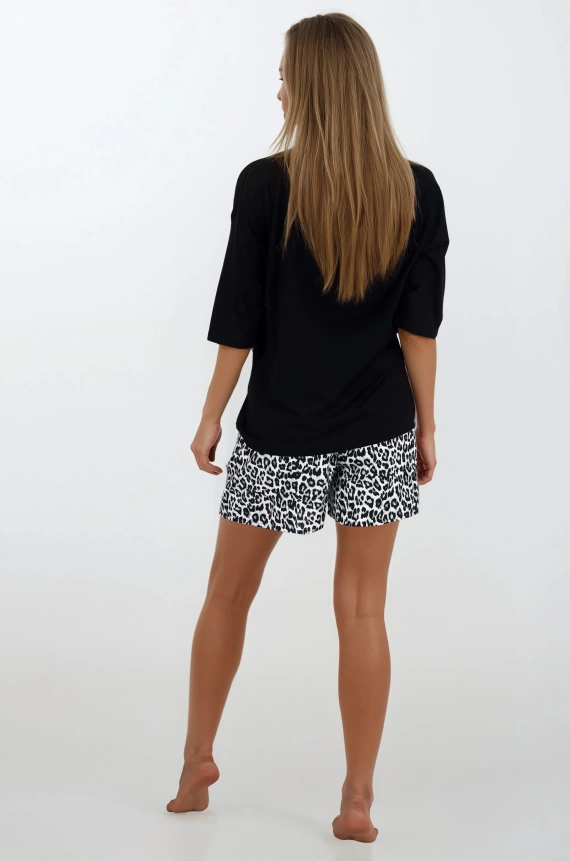 Pijamale pentru femei Momenti Per Me Wild &amp; Beautiful – Viscoză, Mâneci 3/4, Pantaloni scurți