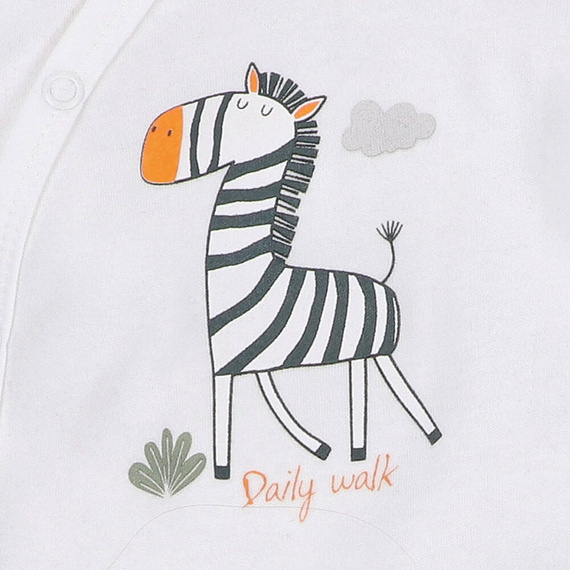 ABN-5322/ECR Body plic din bumbac organic ecru Zebra Nini