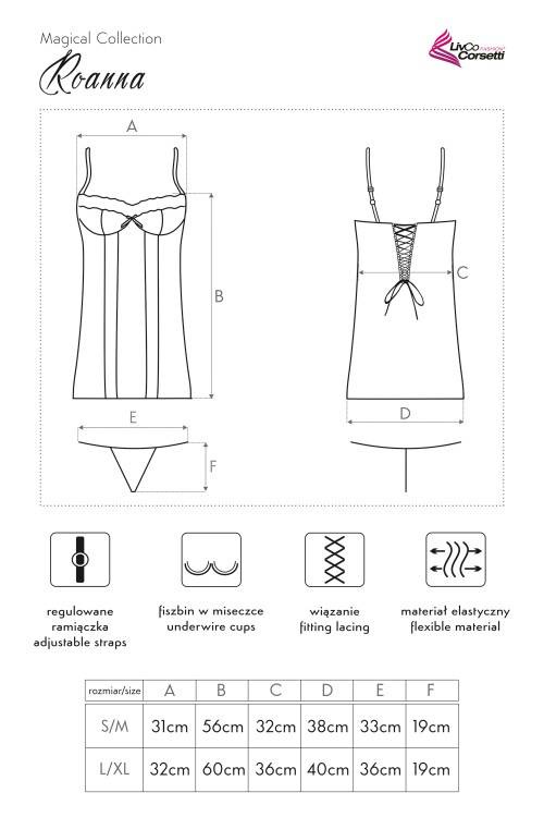 Roanna LC 90313 Komplet, koszulka i stringi LivCo Corsetti Fashion