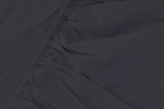 Cearșaf cu elastic din microsatin Poly Detexpol neted și practic black