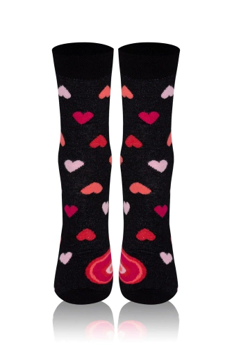 M30D Serce Șosete lungi pentru bărbați Italian Fashion - negru