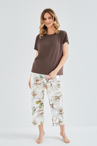 Pijama damă Taro Apolonia 3606 vâscoză bumbac pantaloni 7/8 confort