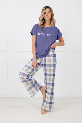 Pijama damă Rima Italian Fashion 100% bumbac pantaloni lungi