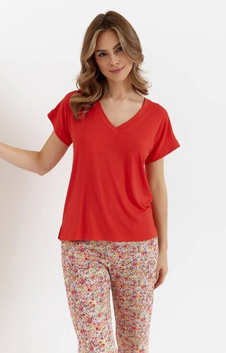 453 Pijamale femei Cana din bambus - roșu