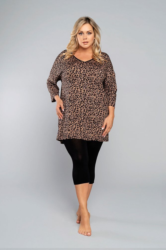 Pantera Ladies Pijama cu mânecă 3/4 Italian Fashion - imprimeu leopard