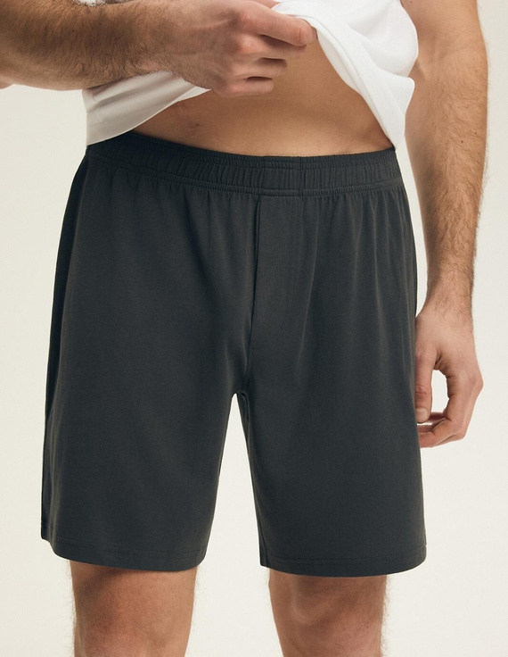 Pijama bărbați Henderson 44504 Bait bumbac alb set scurt confort