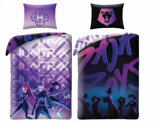 Lenjerie de pat K-POP Demon Hunters 05 Halantex 140x200 microfibră + 70x90