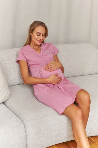 Pijamale damă Doctor Nap 5336, decolteu în V, bumbac, buzunare, OEKO-TEX