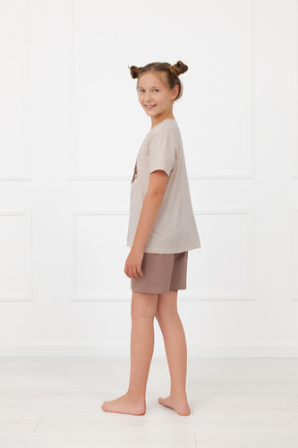 Pijama fete Shiba Italian Fashion 100% bumbac șort