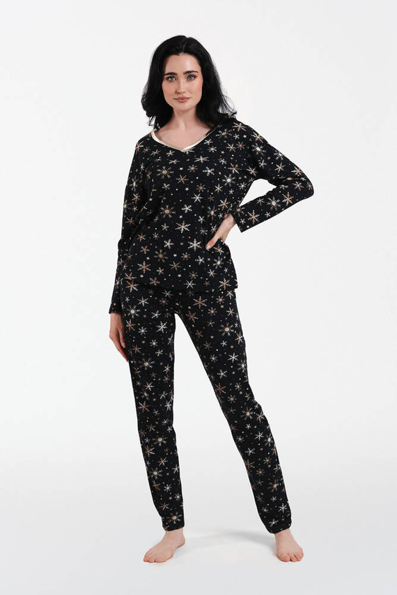 Laponia Pijama de damă cu mânecă lungă, pantaloni lungi Italian Fashion - print