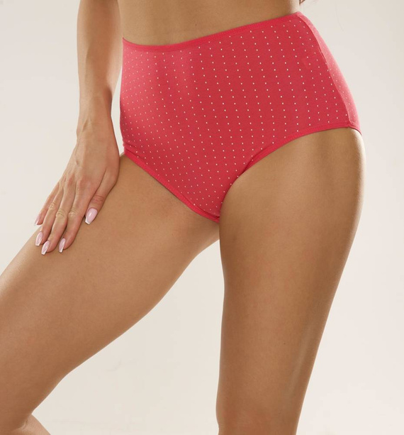 018 Sara De lafense chiloți cu talie înaltă - puncte zmeură