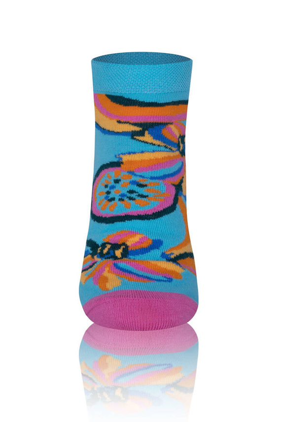 S141S Șosete cu picior Zanzi Italian Fashion - răvășit/galben/roz