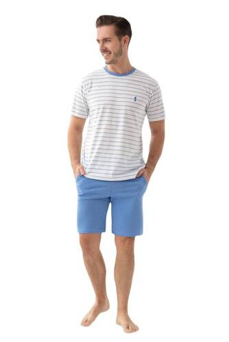 Pijamale bărbați 808 Luna - albastre