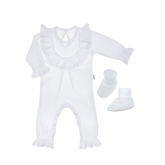 169085 Set clovn și pantofi Nicol - alb