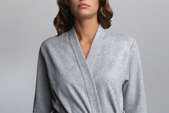 Kalia Ladies halat de baie cu mânecă 3/4 Italian Fashion- roz 