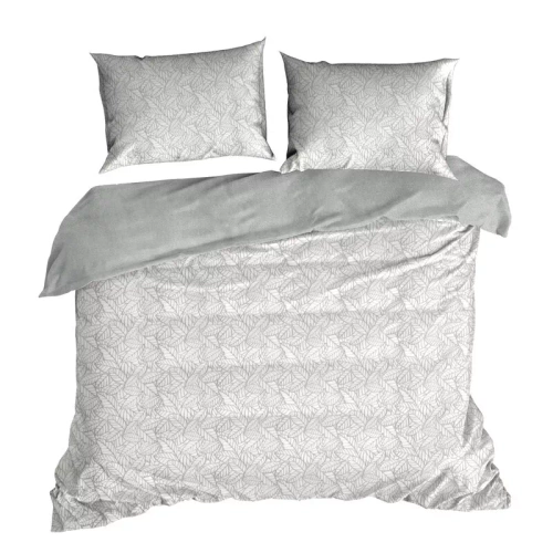Lenjerie de pat din velur Flano 3 frunze Eurofirany gri