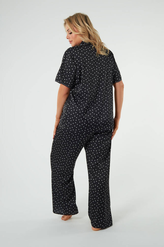 Ria Pijama pentru femei cu mânecă scurtă, pantaloni lungi Italian Fashion - print