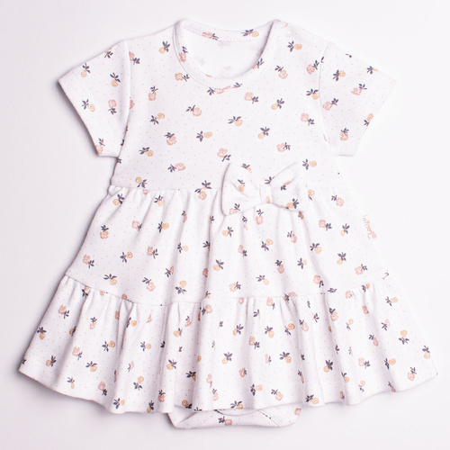 Nicol 220159 body rochiță bebe fete bumbac floral cu volane