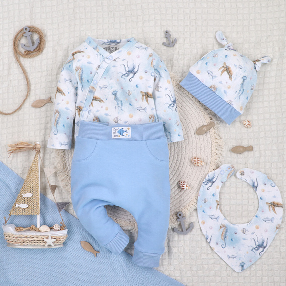 Set bebeluși SEA OF JOY NINI bumbac organic OEKO-TEX moale sigur piele