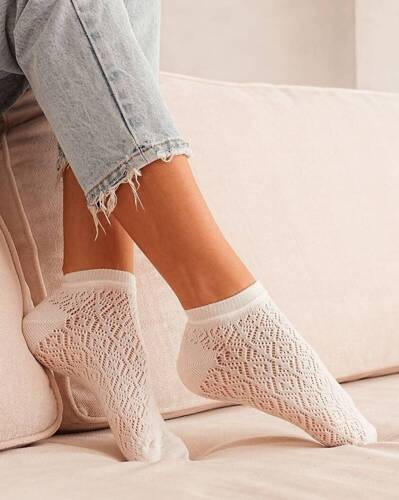 1504-002 Picioare ajurate femei Milena - ecru