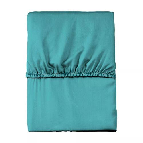 Cearșaf cu elastic din microsatin Poly Detexpol neted și practic turquoise