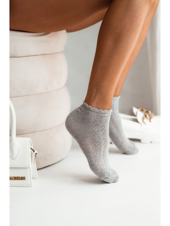 1504-001 Picioare ajurate femei Milena - gri