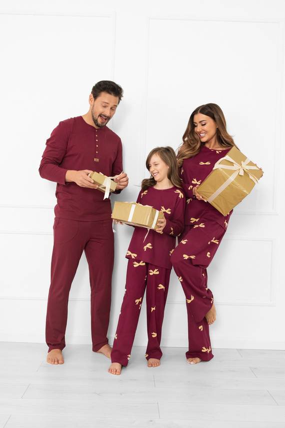 Kwadro Pijama pentru femei Italian Fashion - bumbac, mânecă lungă și pantaloni