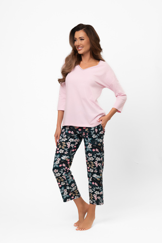 Pijama din bumbac pentru femei Marisal - 3/4 bluză, 7/8 pantaloni Italian Fashion  