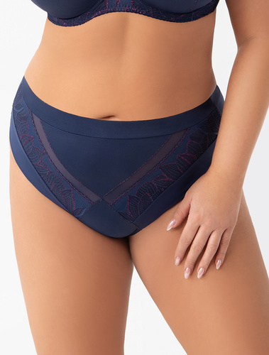 K 971 Astrid Chiloți de damă Gorsenia - albastru marin, dantelă și tul