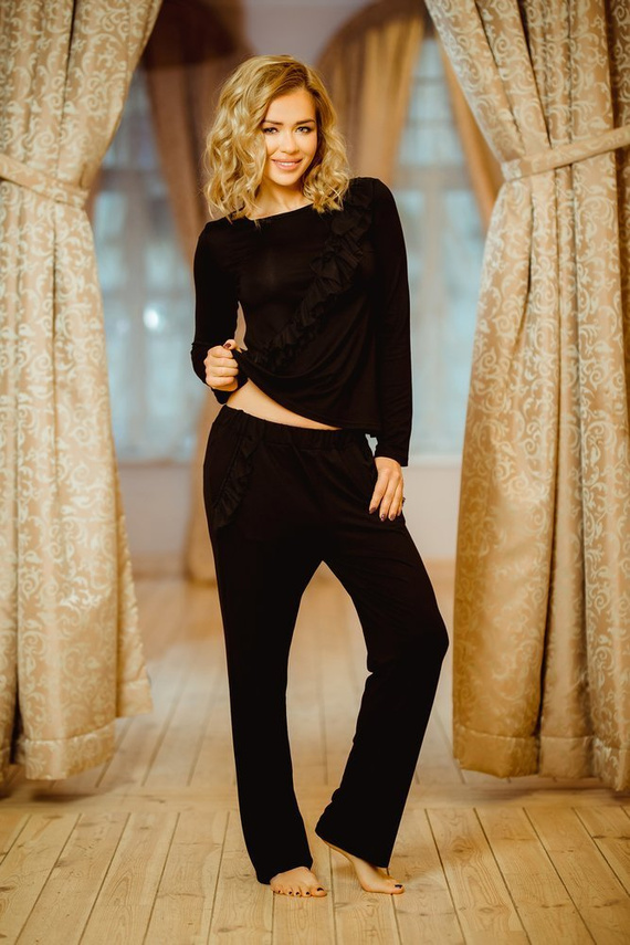 Set pijama pentru femei Pangkor Kalimo - negru