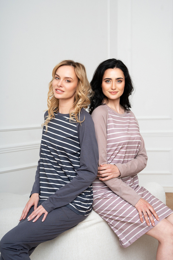 Oda cămașă de noapte Italian Fashion - cappuccino print