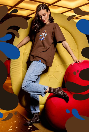 U04.WED Șosete unisex Gatta Wedel - dark choco 04/12E