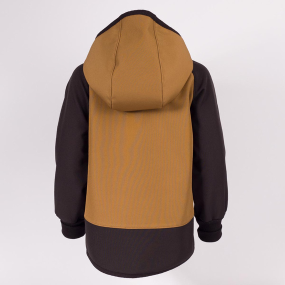 229020 Nicol Geacă softshell băieți cu polar, glugă, reflectorizantă - olive