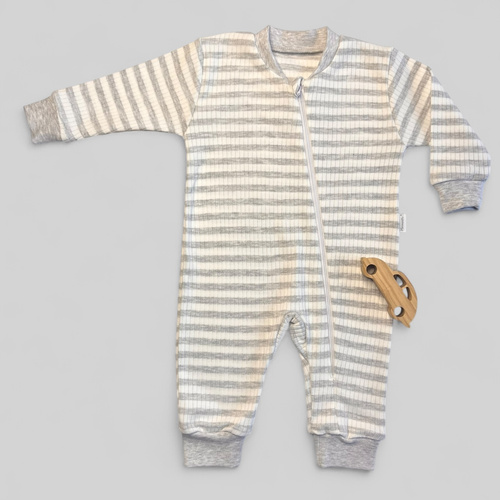 Salopeta bebelusi fara picioare cu fermoar Mamatti PS14841 – 100% bumbac | calitate poloneză | OEKO-TEX