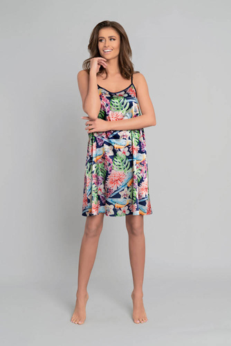 Polynesia Cămașă de noapte pentru femei, cu curea îngustă Modă italiană - imprimeu floral