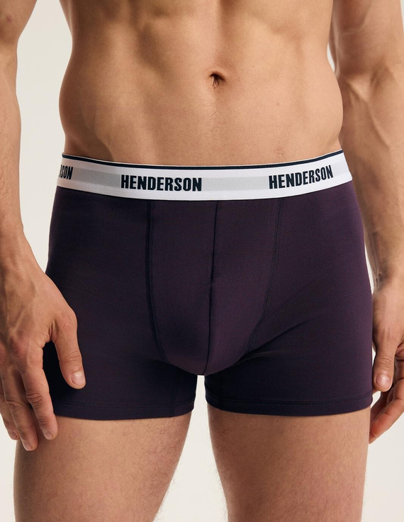 Boxeri bărbați Henderson 45476 Free 2-pack din bumbac cu talie lată și logo