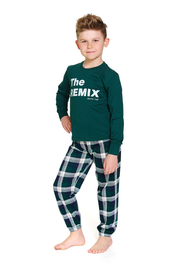 Doctor Nap 7342 – Pijamale unisex pentru copii „The Remix” | Colecție de familie, producție poloneză - bleumarin