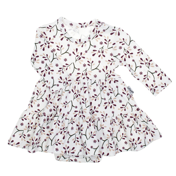 217159 Rochie-body Alisa Nicol – bumbac, maneci lungi, model cu plante