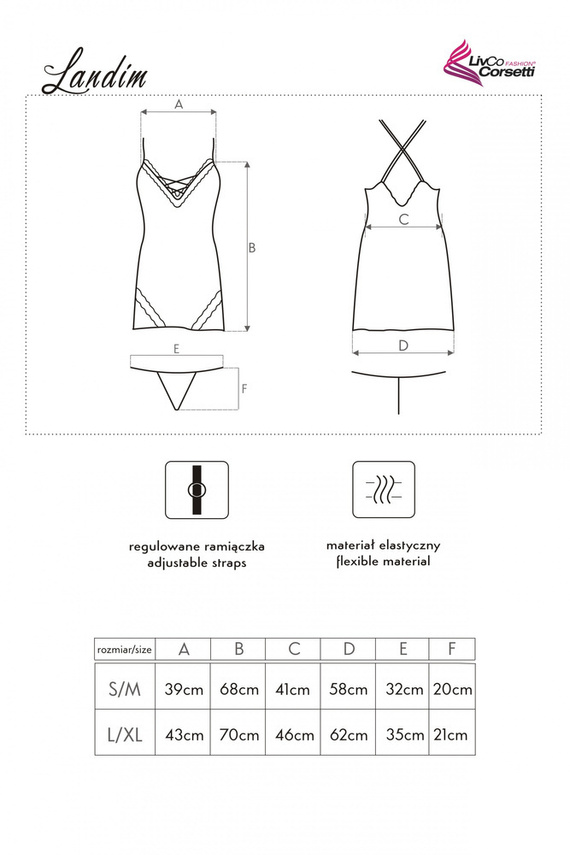 Landim Gold LC 90580 Komplet damski LivCo Corsetti Fashion  - gold 