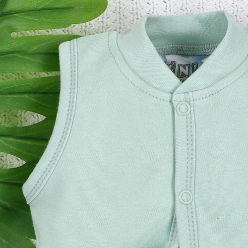 Vestă ABN-5575 Dino Explorer Nini – bumbac organic, închidere confortabilă