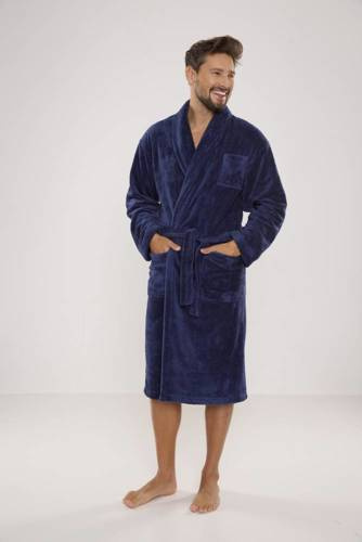 811 De Lafense halat de baie de pluș pentru bărbați - denim