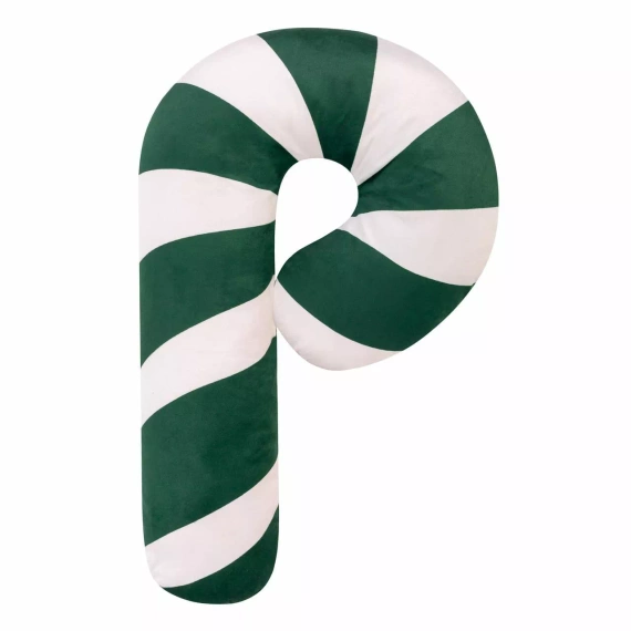 Pernă de Crăciun cu model de acadea 35x57 catifea verde și albă NL24 De sub ac și ață